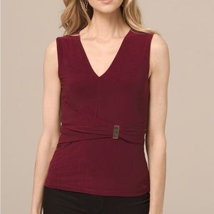 Wrap-Detail Knit Shell